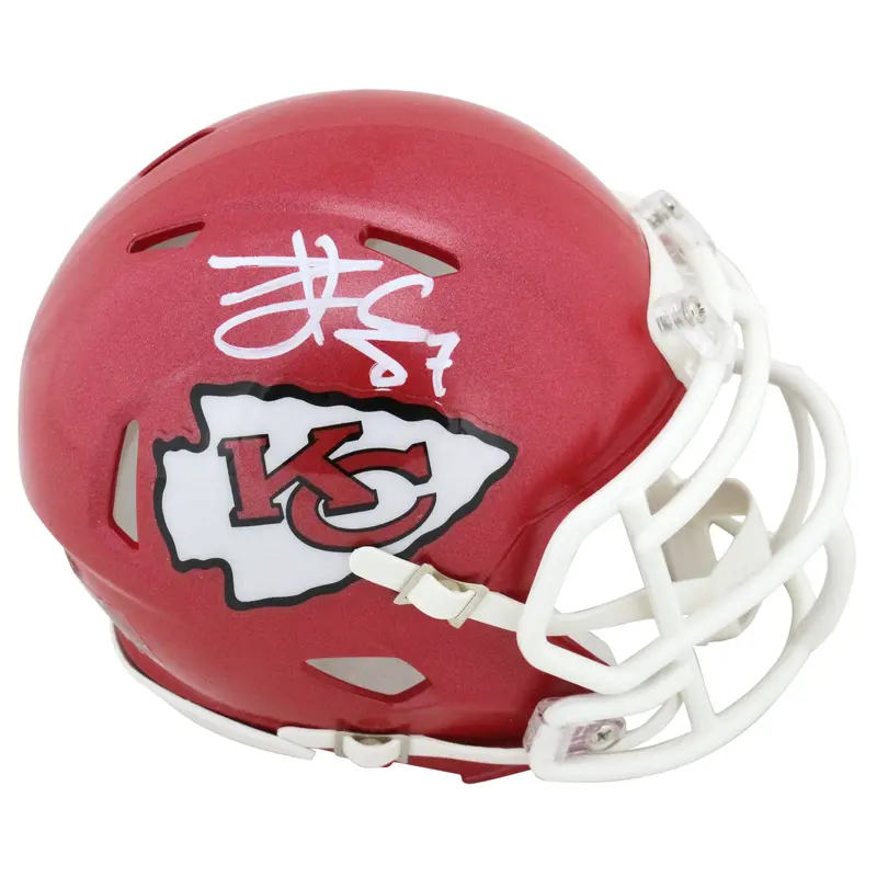 Chiefs Travis Kelce Authentic Signed Speed Mini Helmet BAS Witnessed