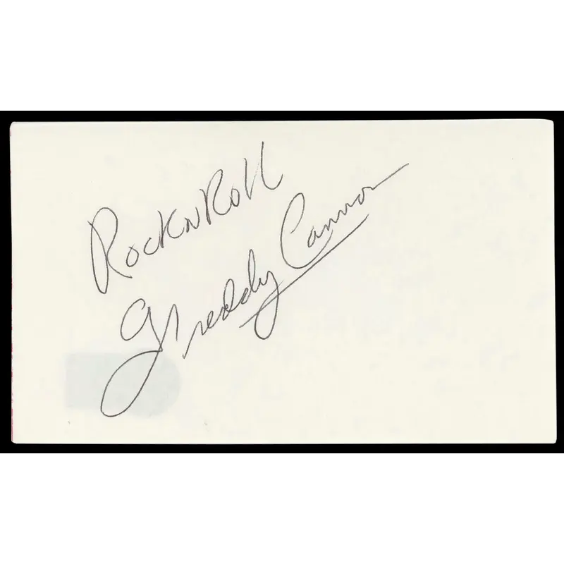 Freddy Cannon Musician "Rock N Roll" Signed 3x5 Index Card BAS #BM57155