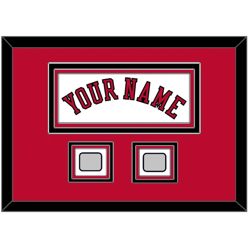 Chicago Name & 2 Finals Patches - Home White (1986-2017) - Triple Mat 3