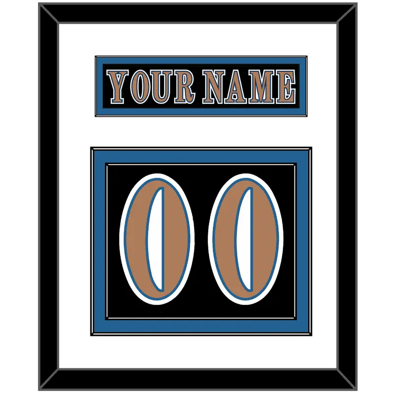 Washington Nameplate & Number (Back) - Road Black (1997-2007) - Double Mat 1