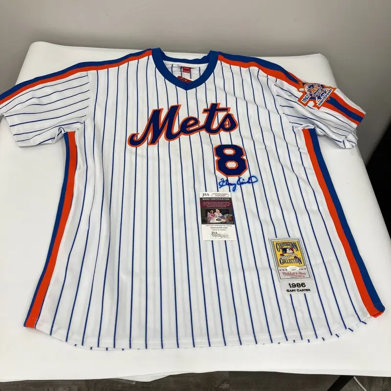 Gary Carter Signed 1986 New York Mets Mitchell & Ness Jersey JSA COA