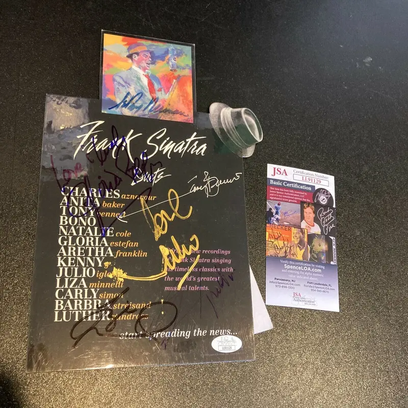 Liza Minnelli Tony Bennett Gloria Estefan LeRoy Neiman Signed Frank Sinatra JSA