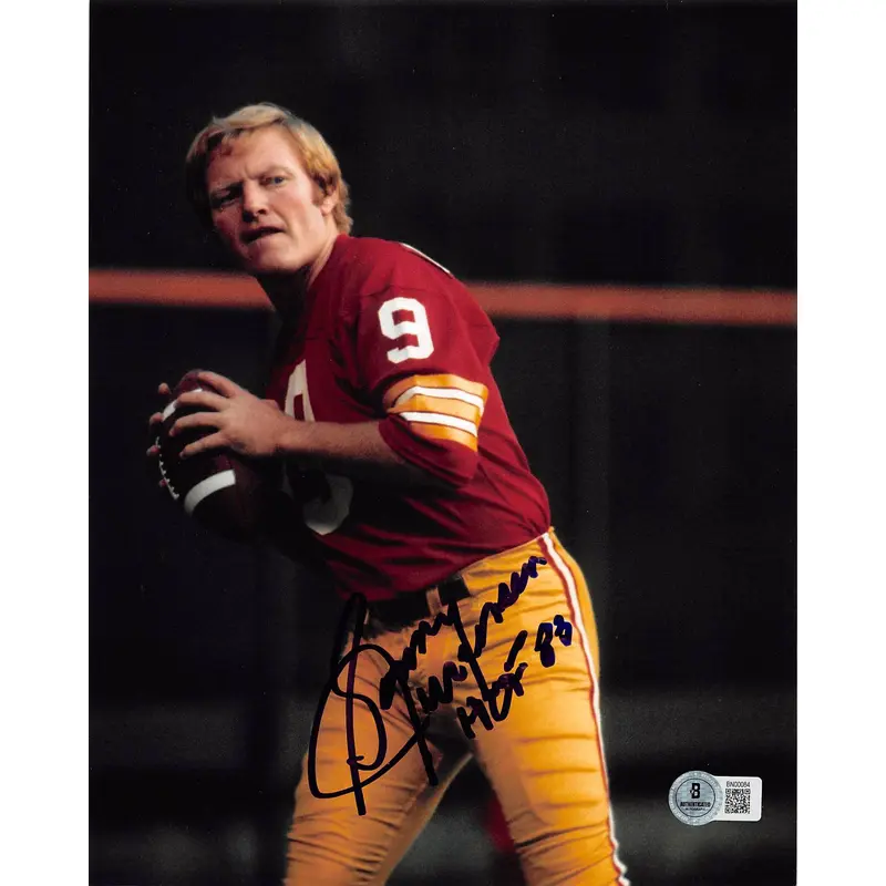 Commanders Sonny Jurgensen "HOF 83" Authentic Signed 8x10 Vertical Photo BAS 5