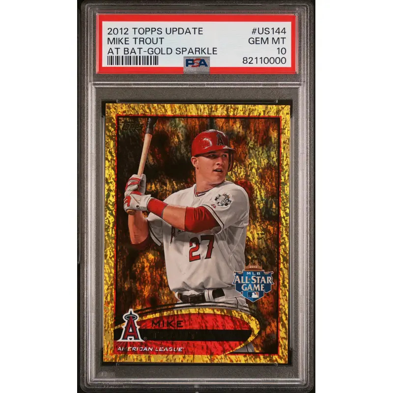 Mike Trout 2012 Topps Update Gold Sparkle #US144 PSA 10 Gem Mint