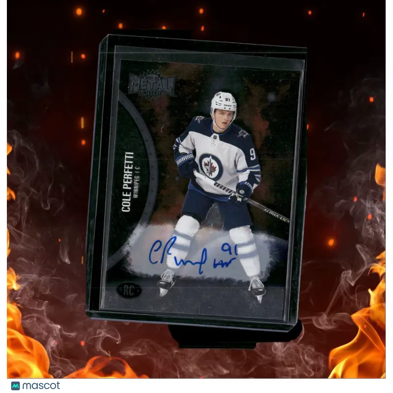 2021-22 SkyBox Metal Universe Cole Perfetti Silver Rookie Auto 097/399 #183