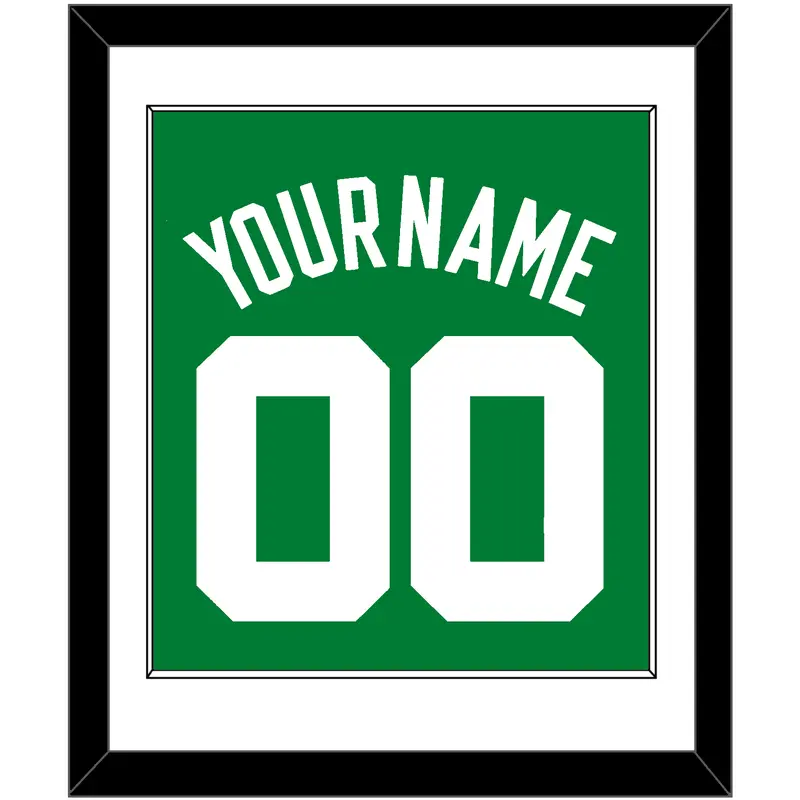 Boston Name & Number - Road Green (1972-2018) - Single Mat 1