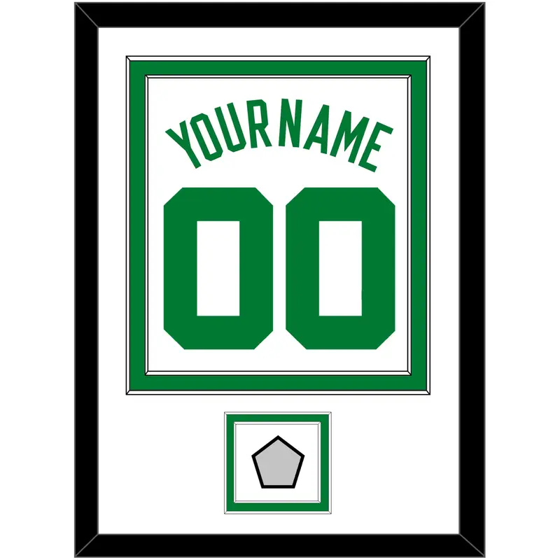 Boston Name & Number With Finals Patch - Home White (1972-2018) - Double Mat 1