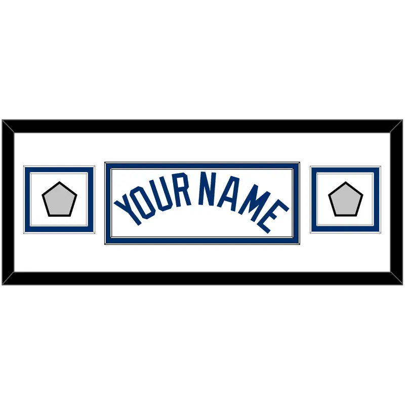 Los Angeles Name & 2 World Series Champions Patches - Home White - Double Mat 2