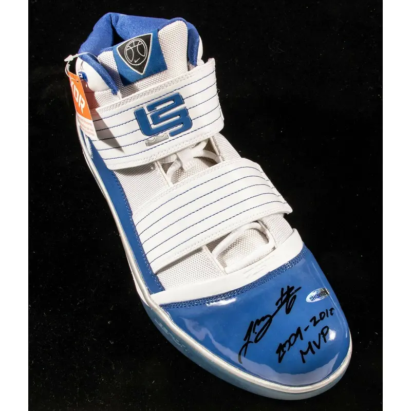 Lebron James "2009-2010 MVP" Signed Nike Zoom Game Model Sneaker Shoe UDA COA