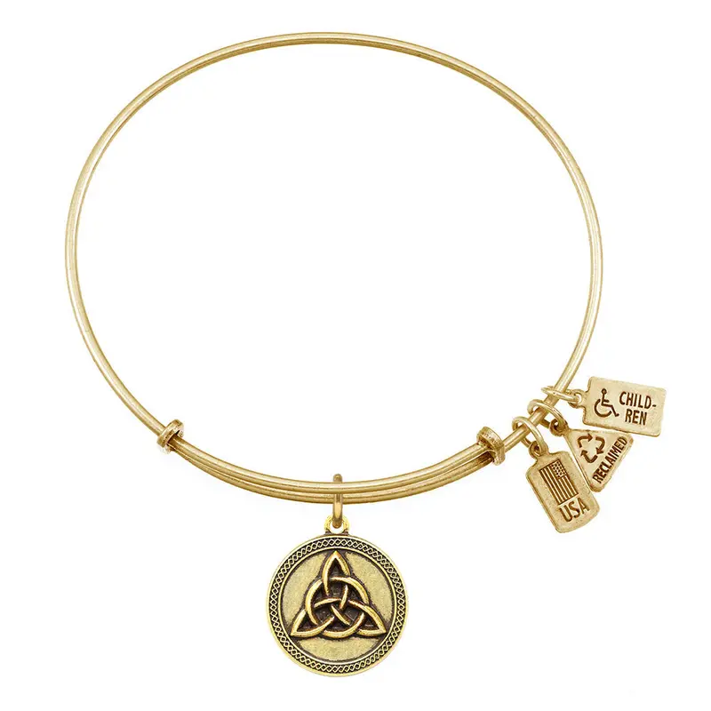 Triquetra Celtic Knot Charm Bangle