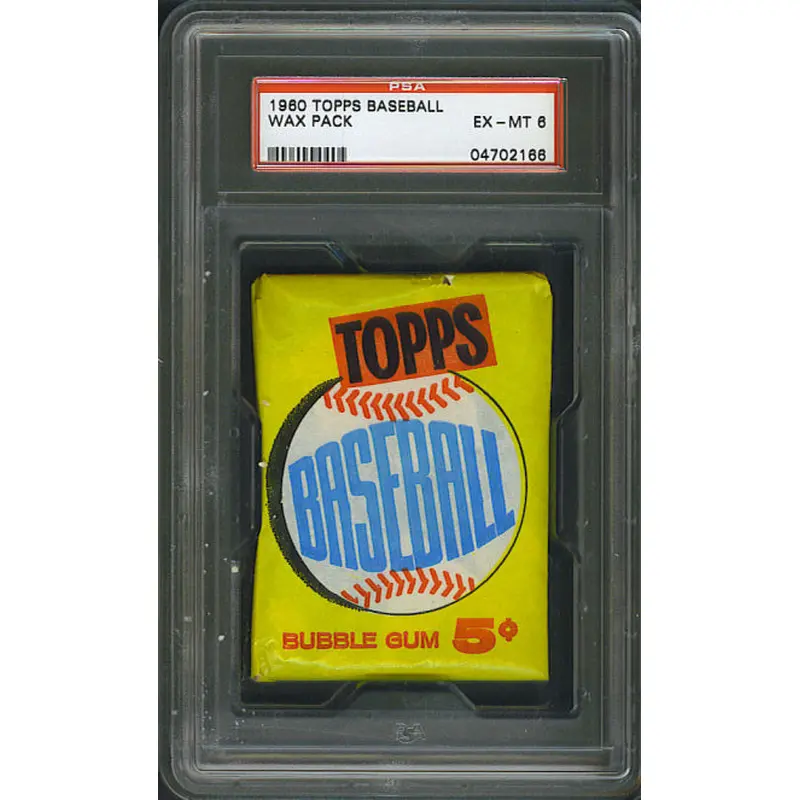 1960 Topps Baseball Unopened Wax Pack PSA 6