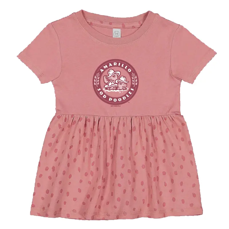 Amarillo Sod Poodles Infant Rose Crest Dress