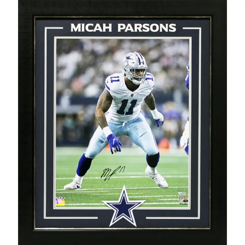 Cowboys Micah Parsons Authentic Signed 16x20 Framed Vertical Photo BAS Witnessed