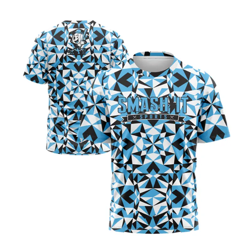 Smash It Sports Short Sleeve Shirt - Kaleidoscope (Carolina/Black)