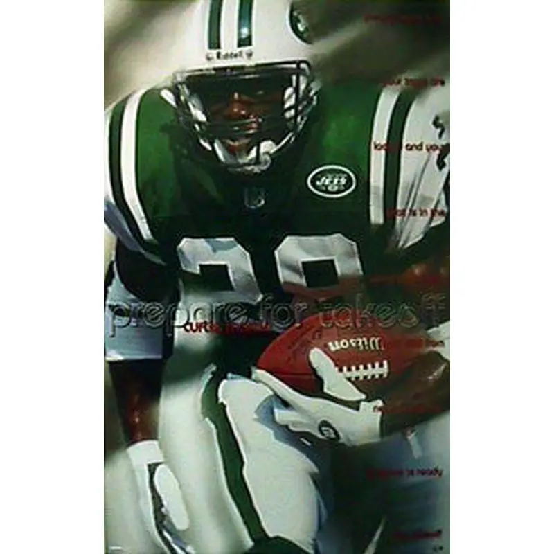 Curtis Martin "Prepare For Takeoff" New York Jets NFL Action Poster - Costacos 1998