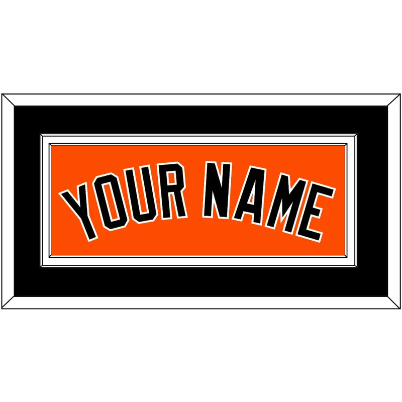 Baltimore Name - Alternate Orange - Double Mat 3