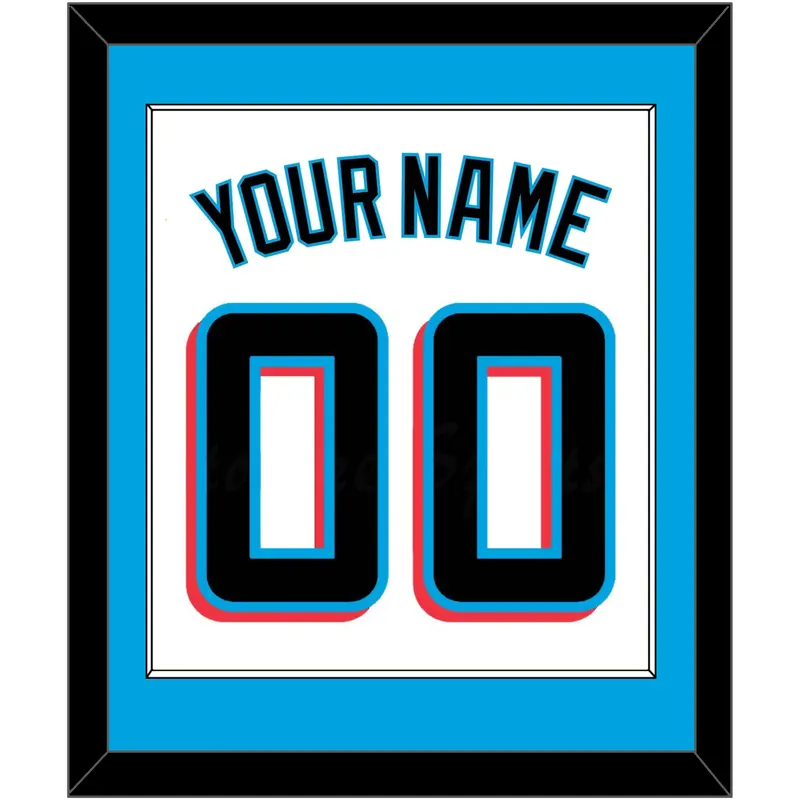 Miami Name & Number - Home White - Single Mat 1