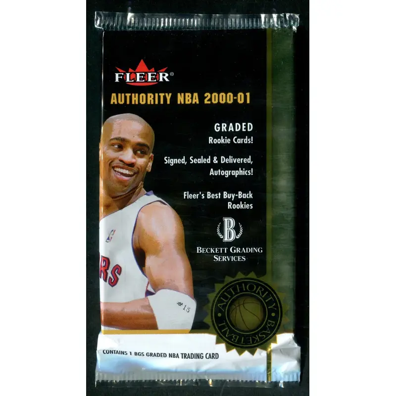 2000/01 Fleer Authority Basketball Unopened Graded Card Pack (1)