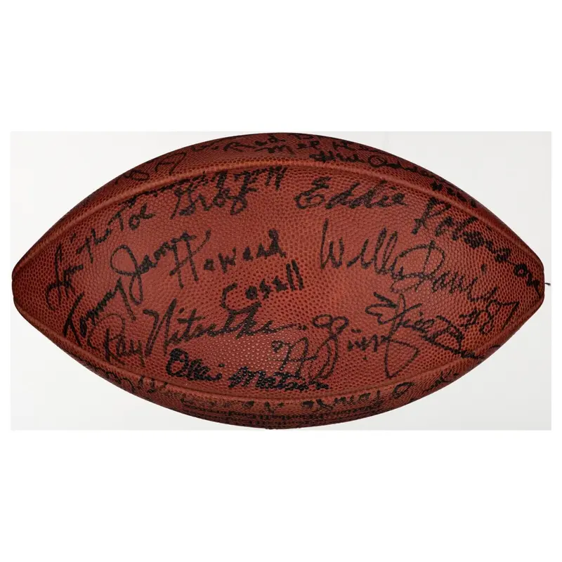 Bronko Nagurski 1970's NFL Hall Of Fame Legends Multi Signed Football Beckett