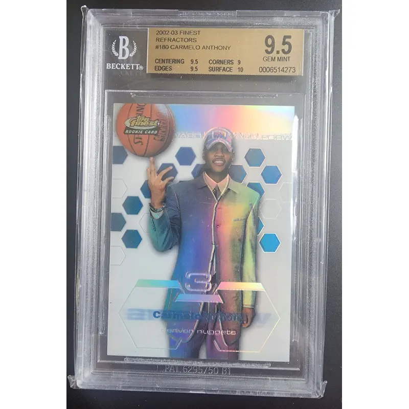 Carmelo Anthony 2002 Finest Refractor #8/250 BGS 9.5 Gem Mint