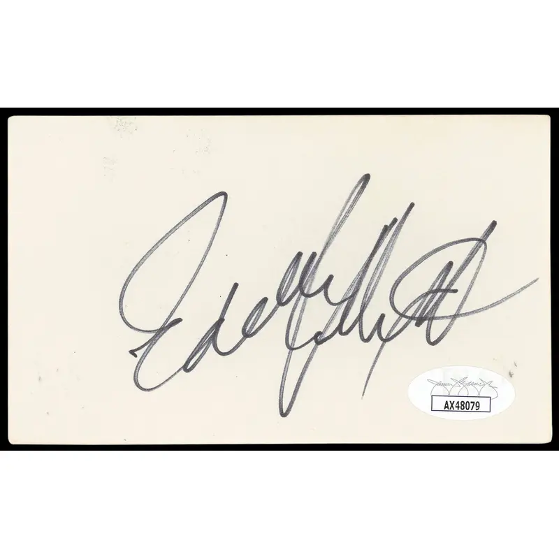 Eddie Rabbitt Musician Authentic Signed 3x5 Index Card Autographed JSA #AX48079