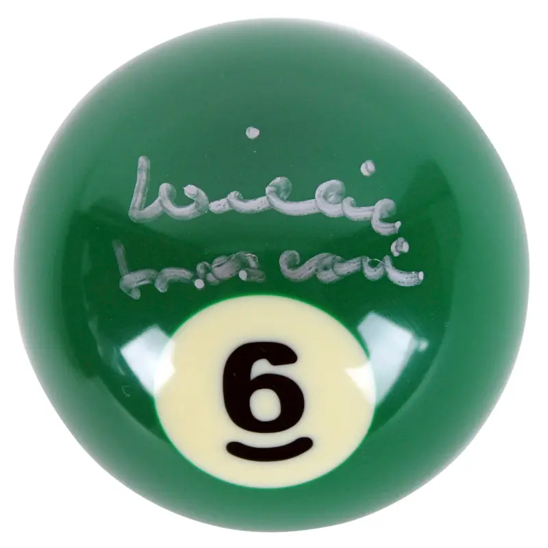 Willie Mosconi Authentic Signed #6 Billiards Pool Ball PSA/DNA #Y43989