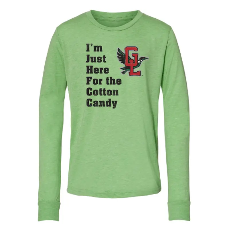 Great Lakes Loons 108 Stitches Green Cotton Candy Long sleeve - Youth