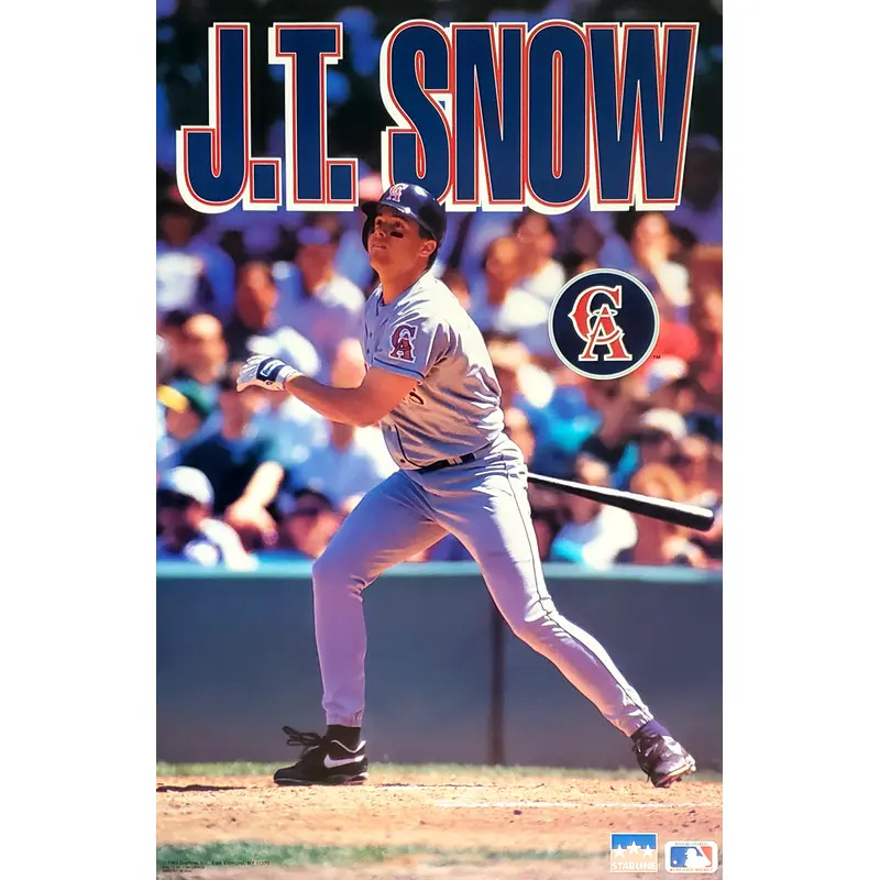 J.T. Snow "Superstar" California Angels MLB Action Poster - Starline 1993