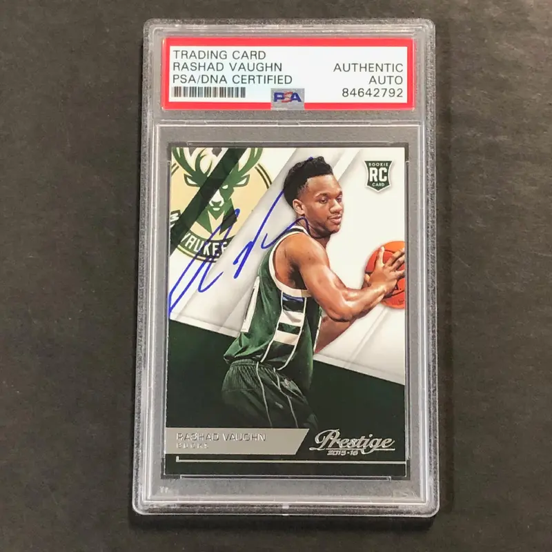 2015-16 Panini Prestige #205 Rashad Vaughn Signed Card AUTO PSA Slabbed RC Rookie