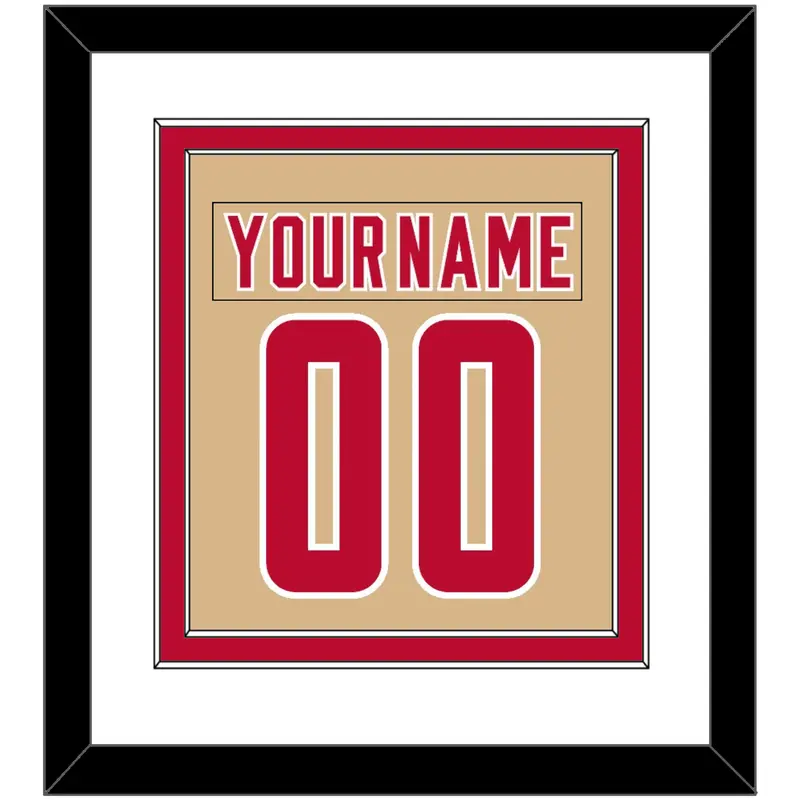 Denver Nameplate & Number (Back) Combined - Alternate Gold - Double Mat 1