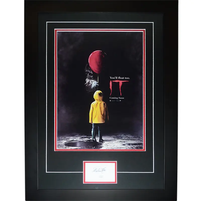 IT 11x17 Movie Poster Deluxe Framed with Stephen King Autograph - JSA