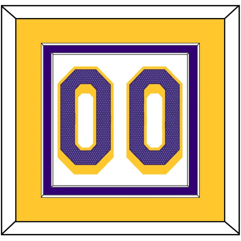 Los Angeles Number - White Association - Double Mat 4