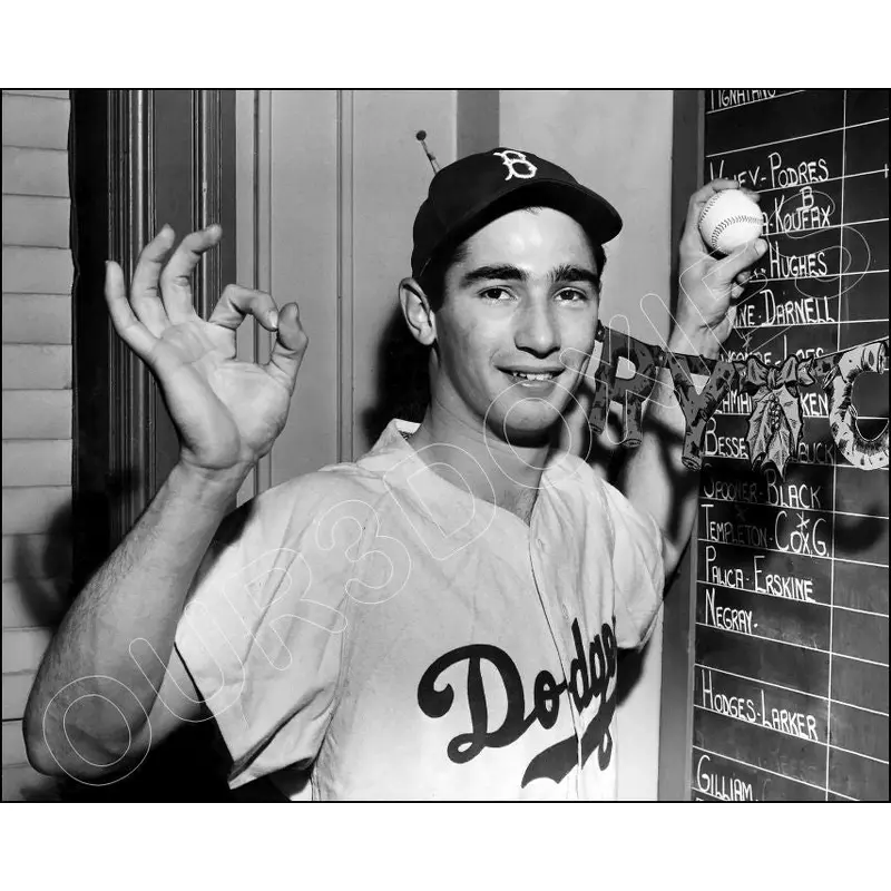 Sandy Koufax 8X10 Photo - Brooklyn Dodgers  - 1347
