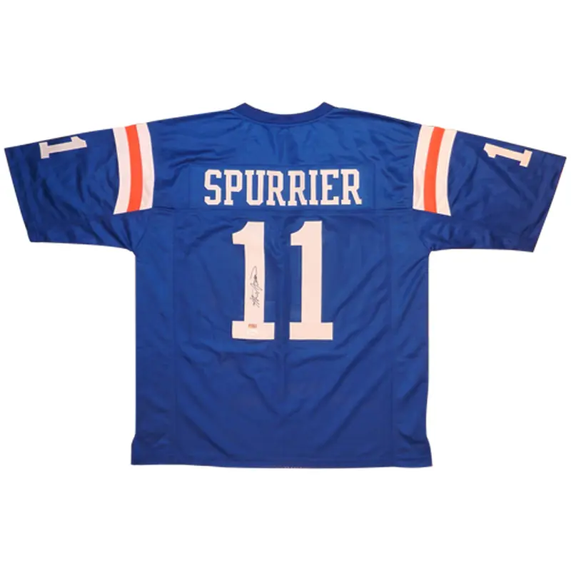 Steve Spurrier Autographed Florida Gators (Blue #11) Custom Jersey - JSA