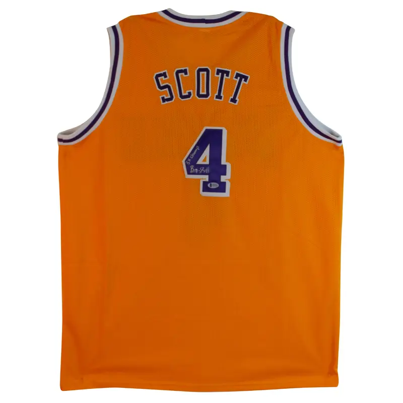 Byron Scott "3x Champ" Authentic Signed Yellow Pro Style Jersey BAS Witnessed