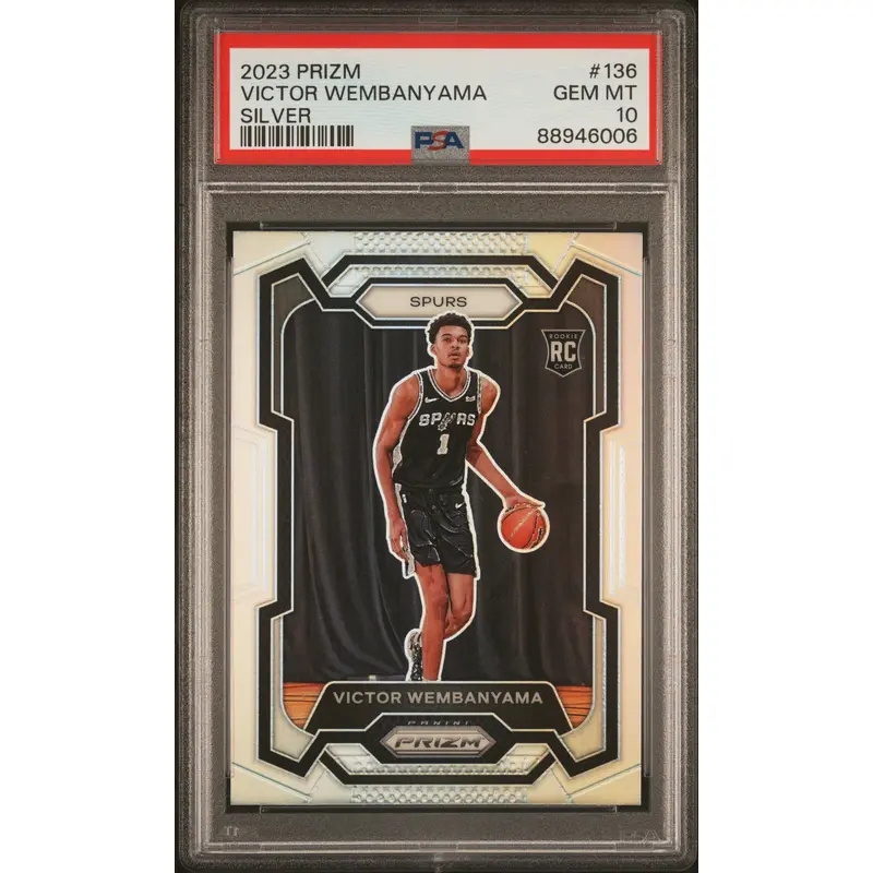 Victor Wembanyma 2023 Panini Prizm Silver #136 PSA 10 Gem Mint