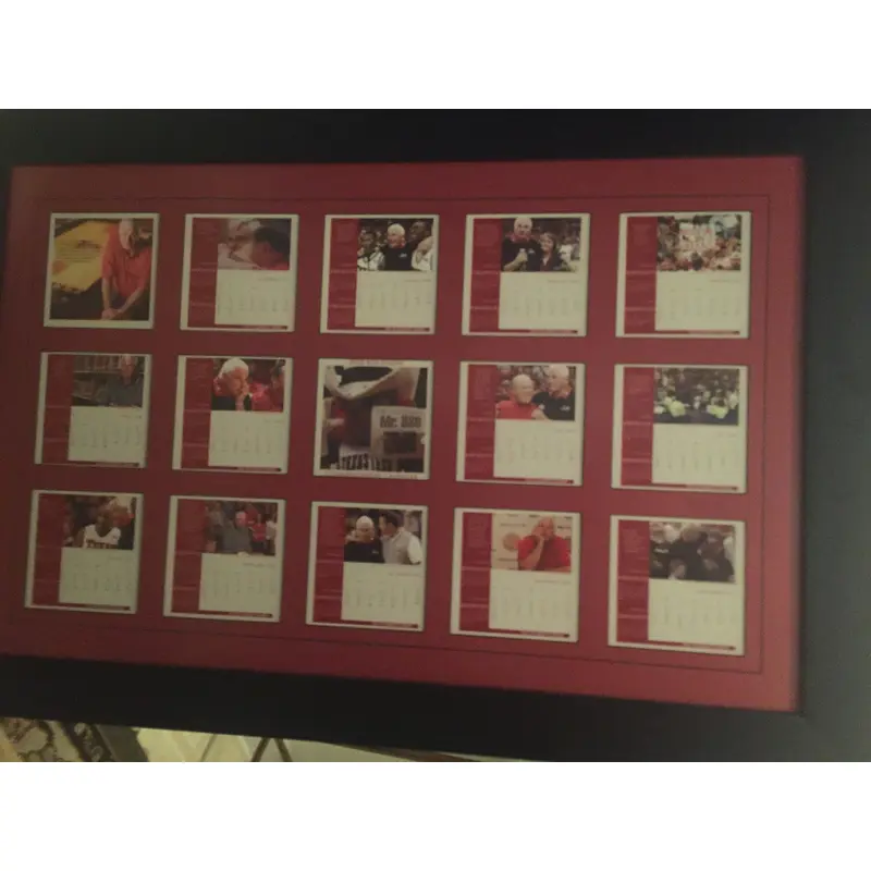 Bob Knight Framed Coach Timeline Collage, Steiner LOA