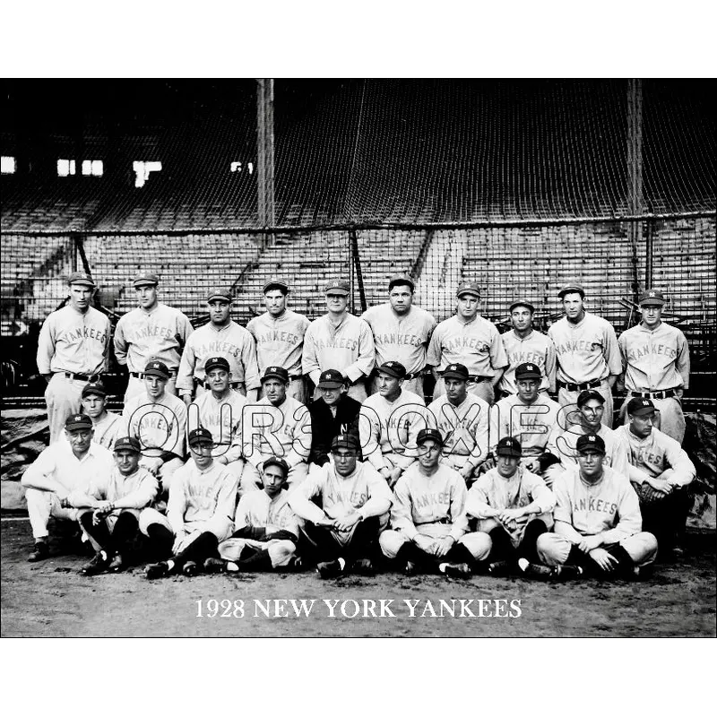 1928 New York Yankees 11X14 Photo - Gehrig Ruth Hoyt Lazzeri - 2200