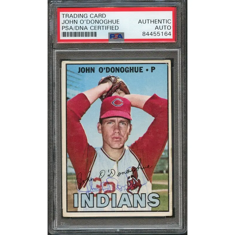1967 Topps #127 John O'Donoghue Signed Card PSA Slabbed Auto Cleveland