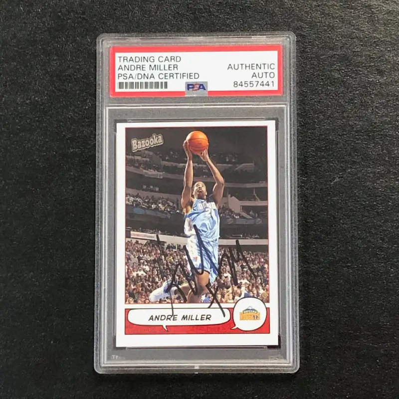 2004-05 Topps Bazooka #23 Andre Miller Signed AUTO PSA Slabbed Nuggets