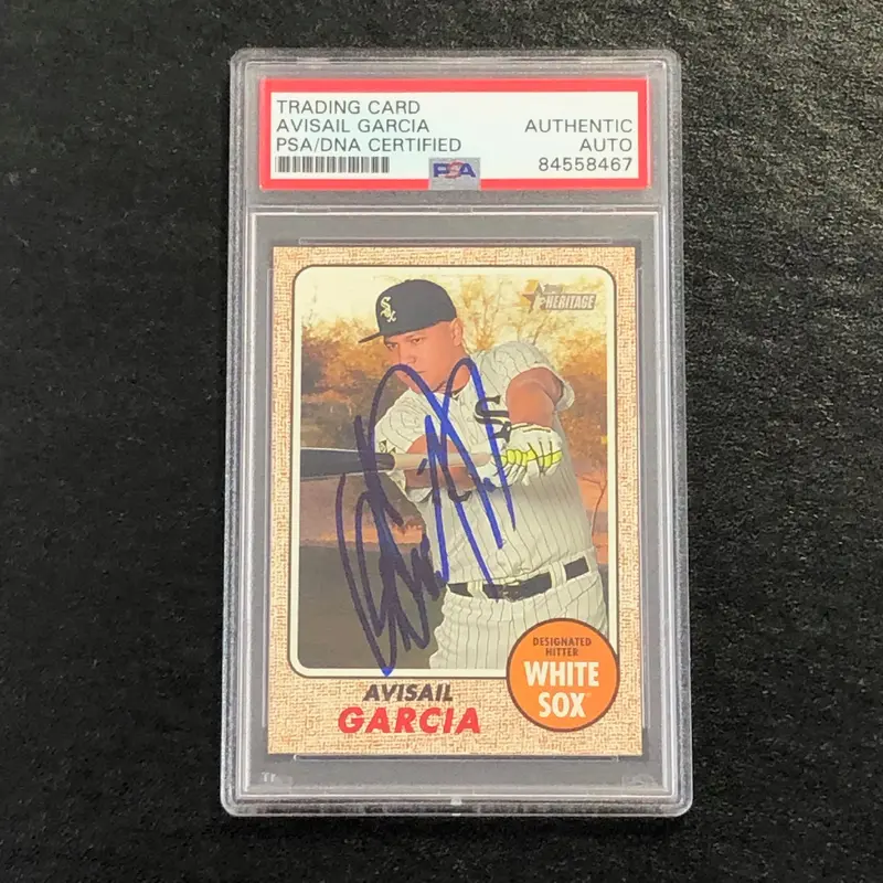 2017 Topps Heritage #217 Avisail Garcia Signed Card PSA Slabbed Auto White Sox