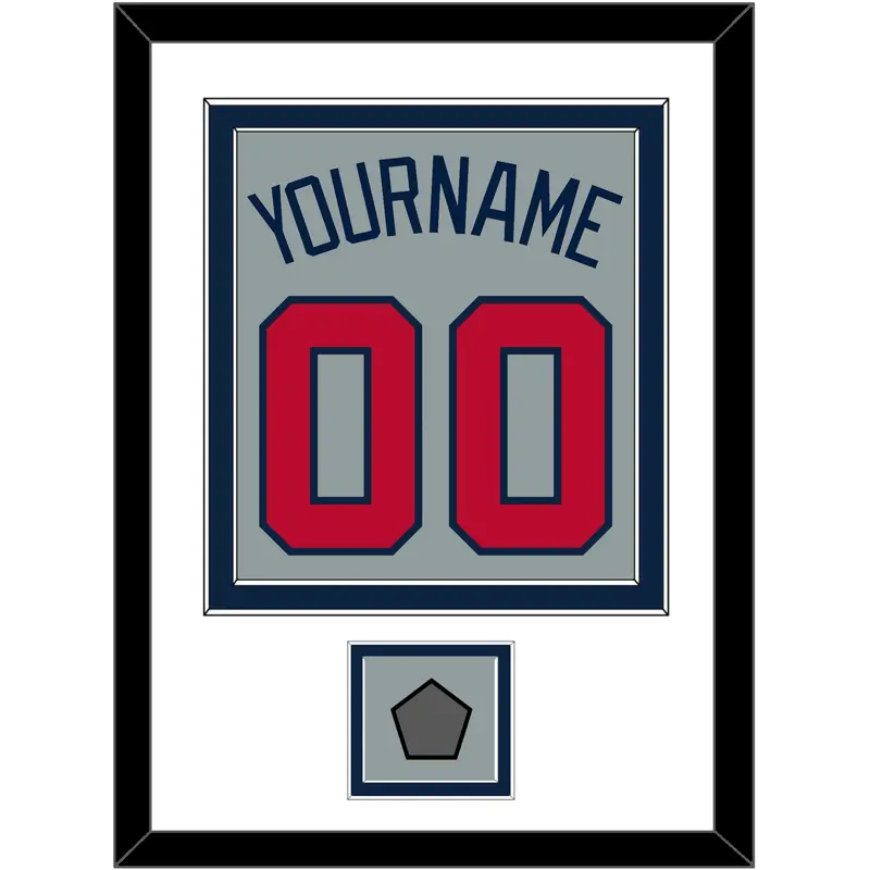 Atlanta Name, Number & World Series Champions Patch - Road Gray - Double Mat 2