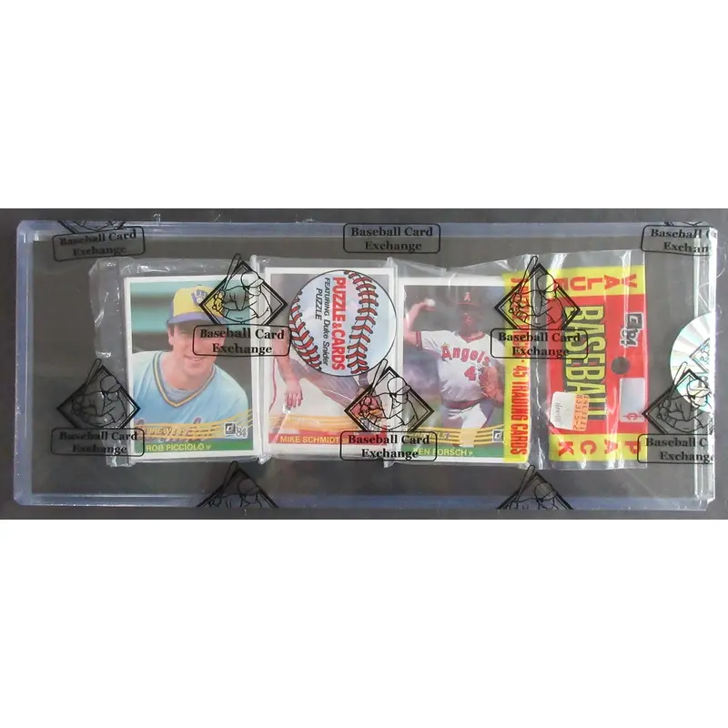1984 Donruss Baseball Unopened Rack Pack (Schmidt Top) (BBCE)