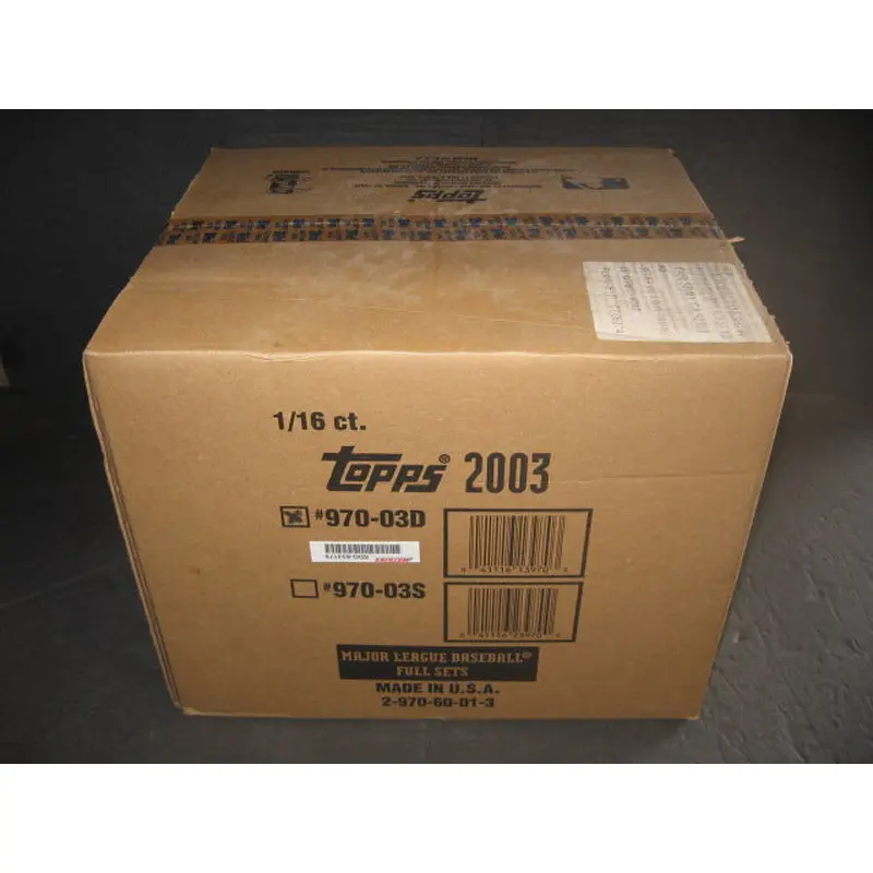 2003 Topps Baseball Factory Set Case (Retail) (16 Sets)