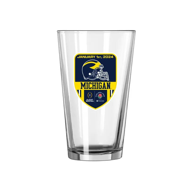 Michigan 2024 Rose Bowl Bound 16oz Pint Glass