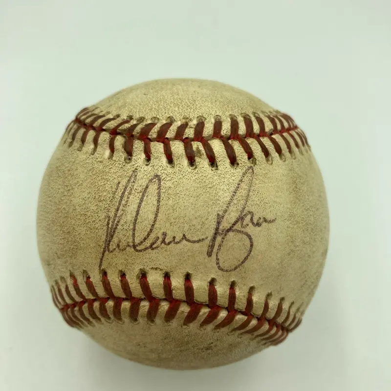 Nolan Ryan Signed 1990's Game Used Official American League Baseball JSA COA