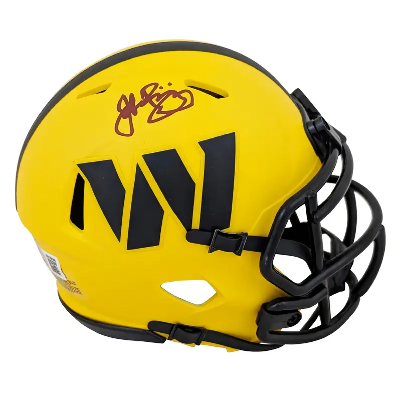 Commanders John Riggins Authentic Signed Rave Speed Mini Helmet BAS Witnessed