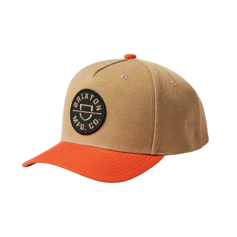Crest C MP Snapback Cap - Sand/Burnt Red