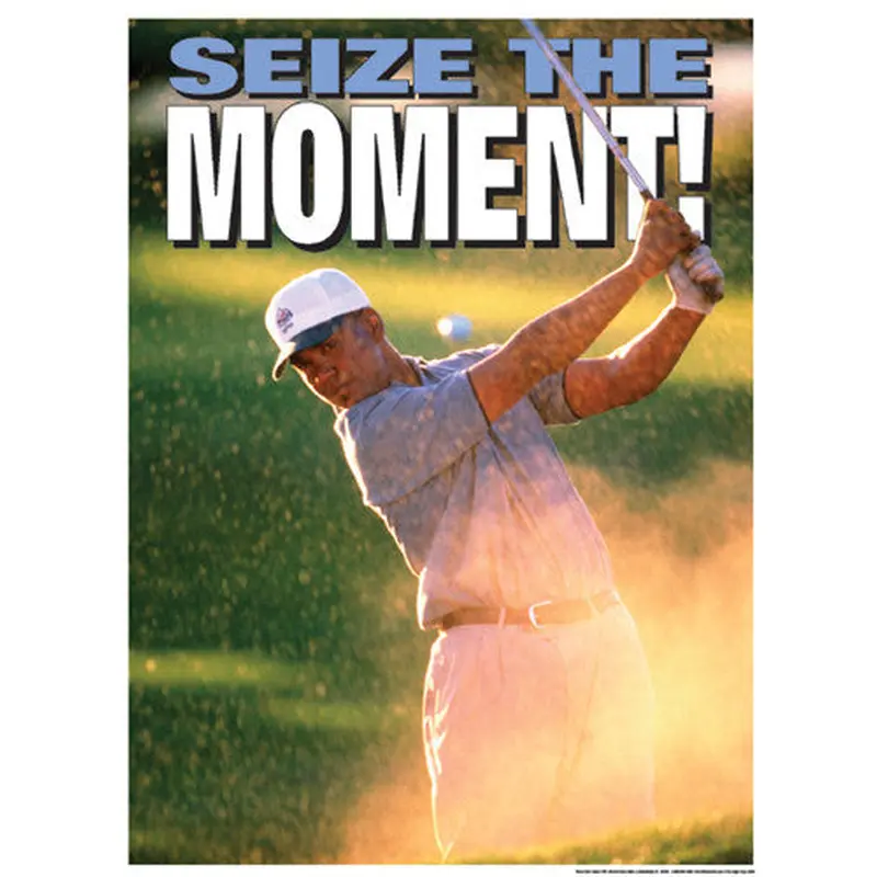 Golf "Seize the Moment" Motivational Poster - Fitnus Corp.