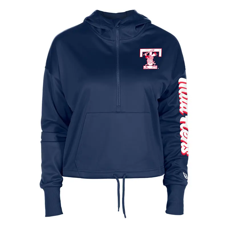 Toledo Mud Hens Ladies New Era 1/2 Zip Hood